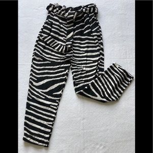 H&M zebra print pants